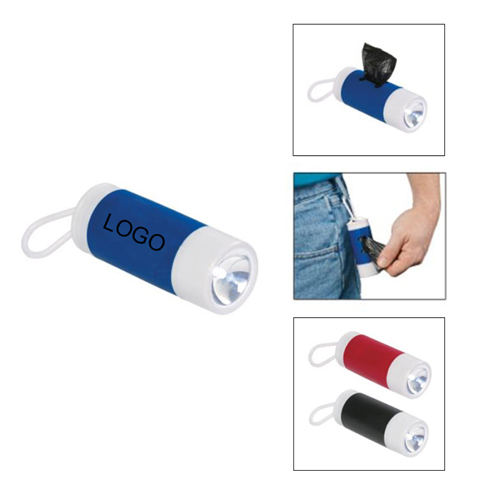 Pet Garbage Dispenser with LED Flashlight