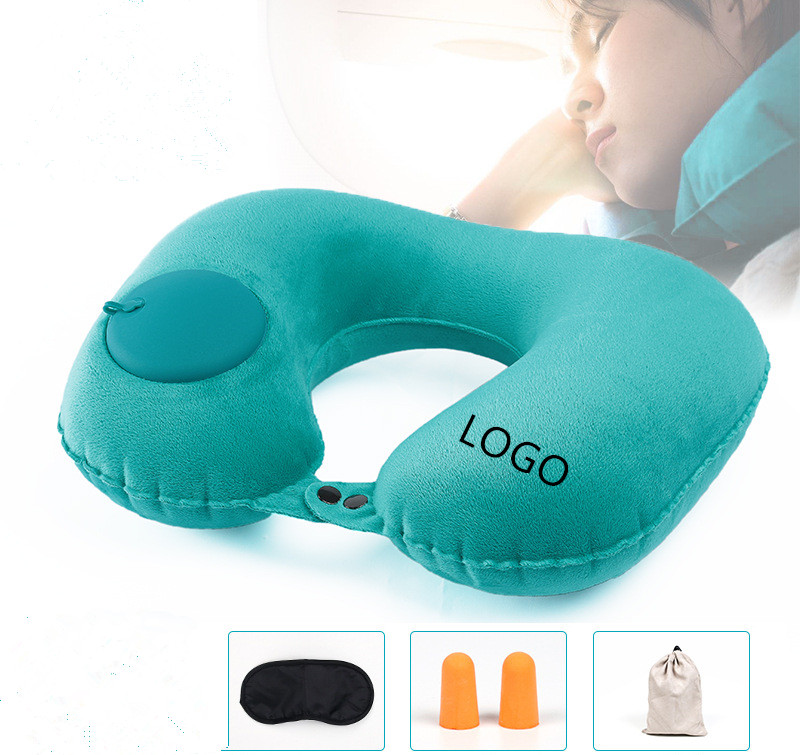 U Shape Press Type Inflatable Portable Pillow