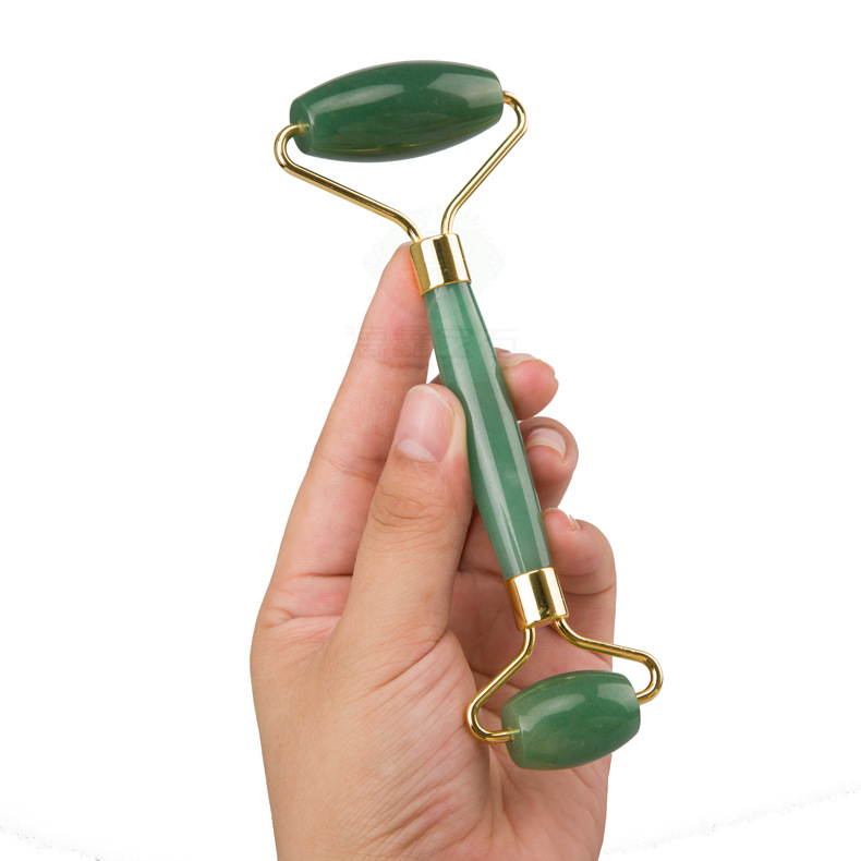 High Quality 100% Natual Jade Roller Anti-age Massage Roller (Green)