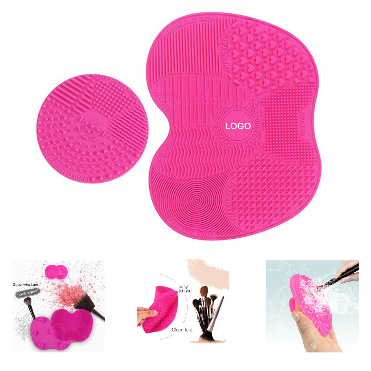 2019 New Makeup Brush Cleaner Mat 2 pcs