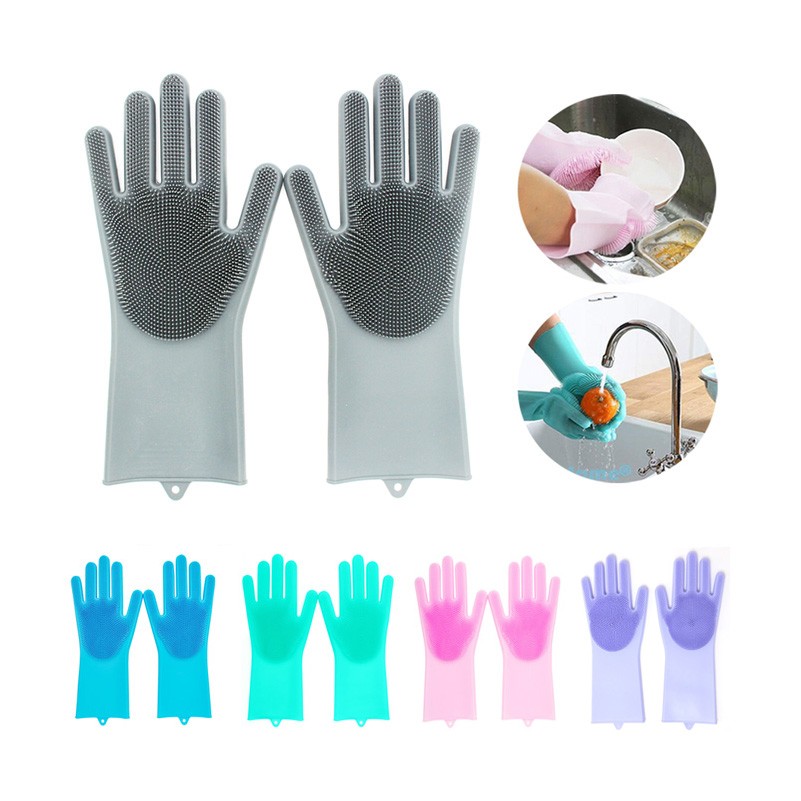 2019 Hot Sale Multi-function Silicone Cleaning Washing Gloves