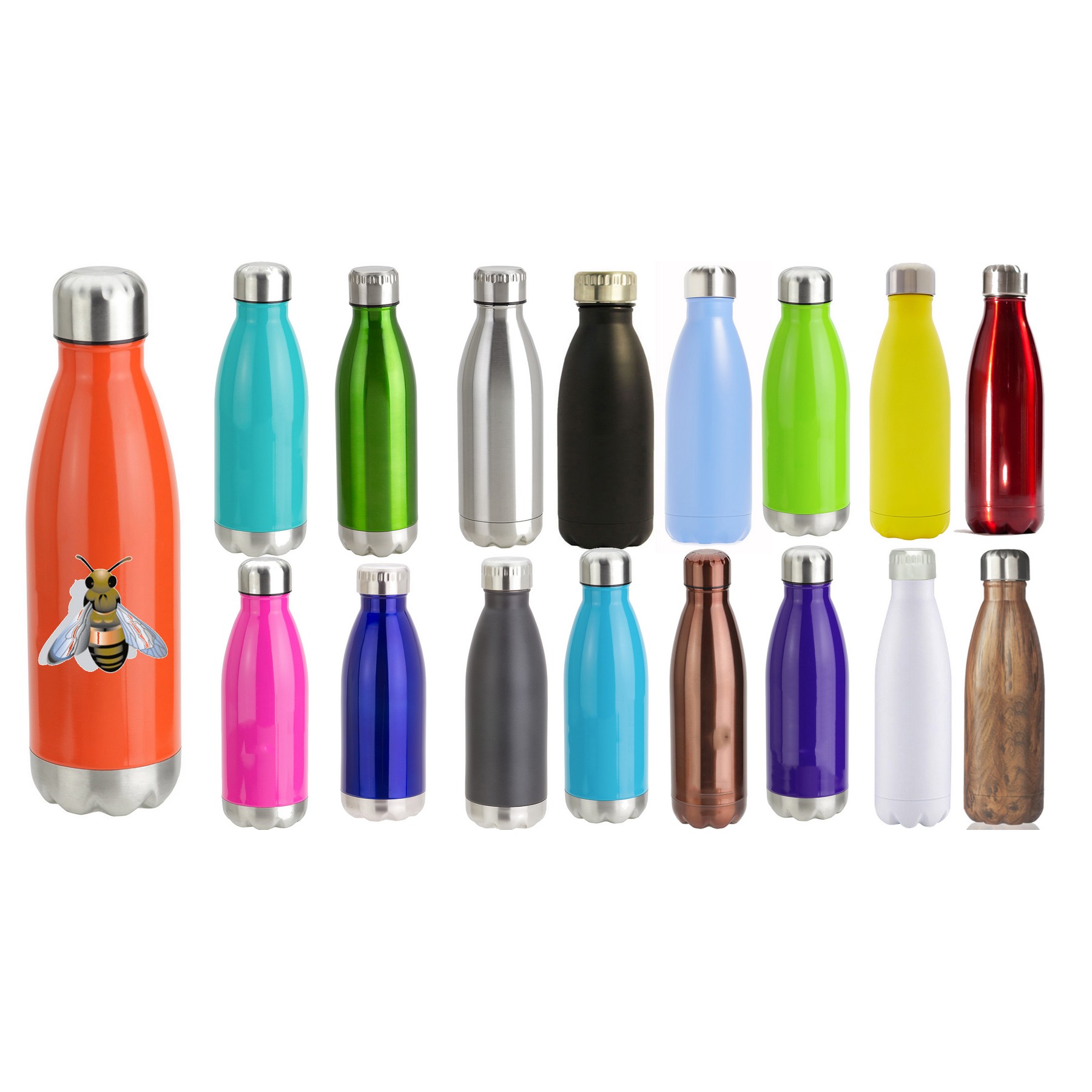 17 oz Vacuum Double Wall Insulated Stainless Steel Bottles