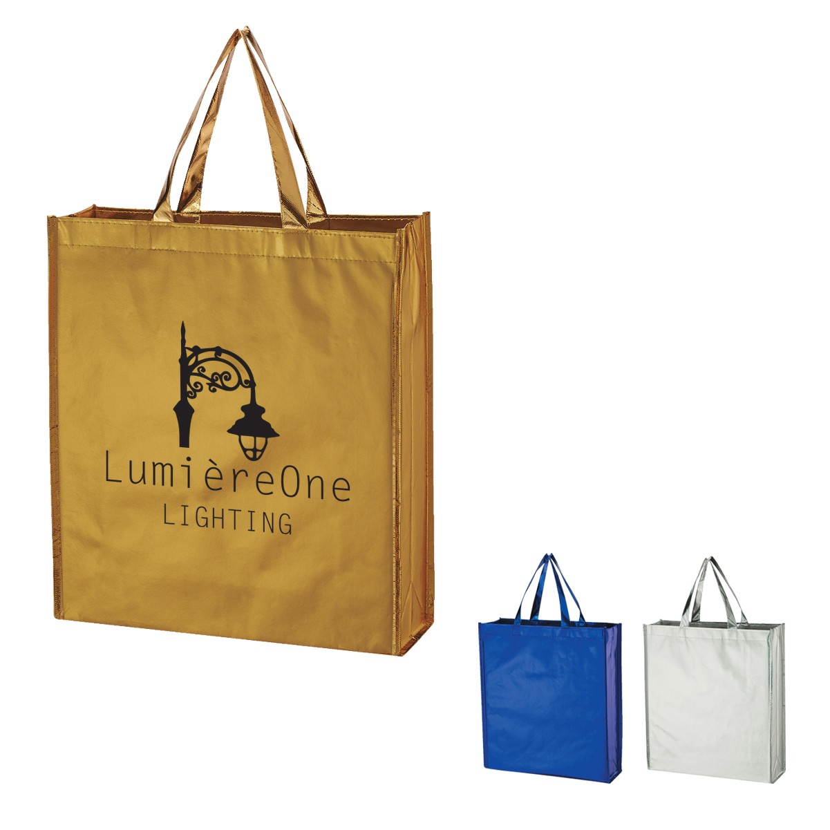 Metallic Non-Woven Shopper Tote Bag