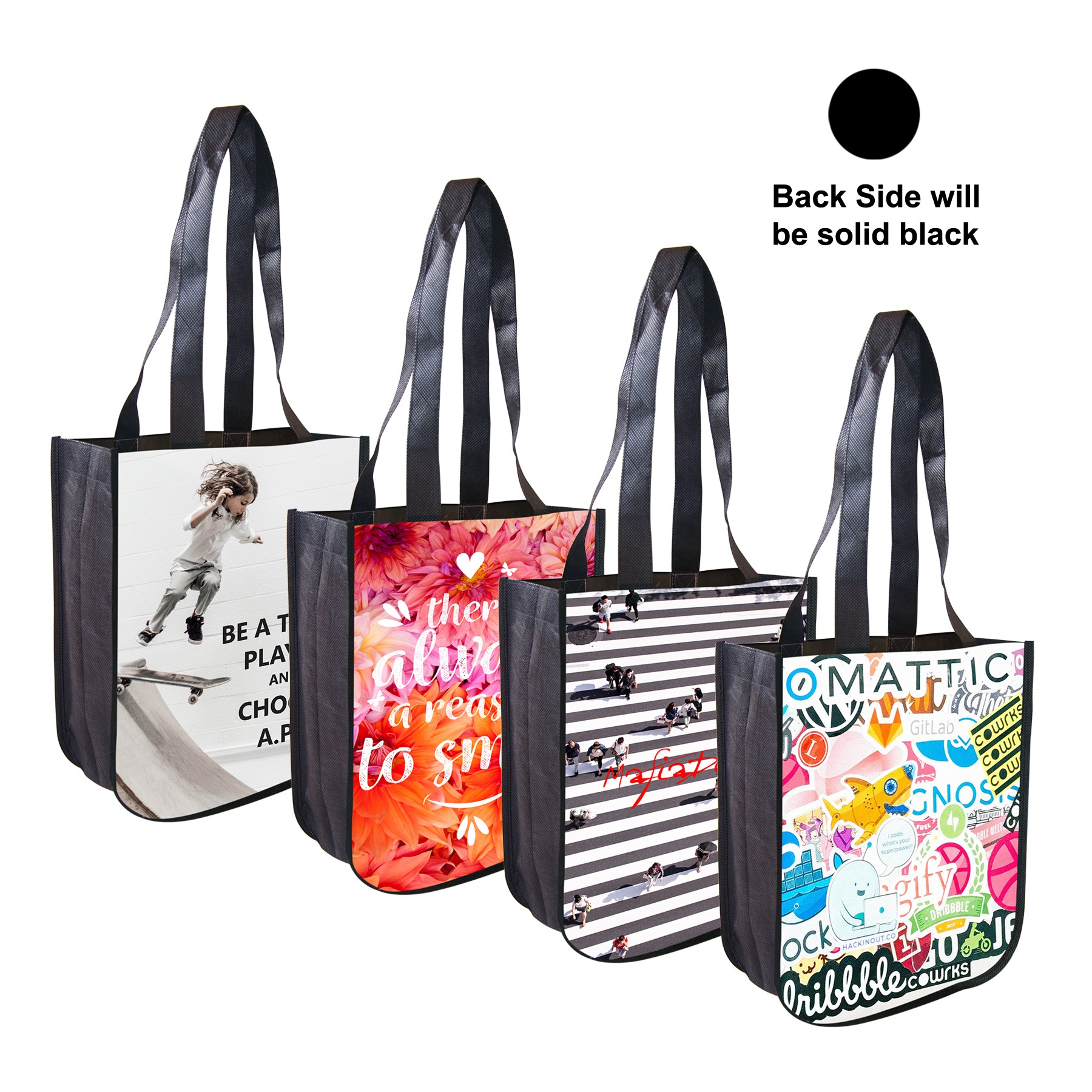 One Side Imprint Non-woven Small Shopper Tote