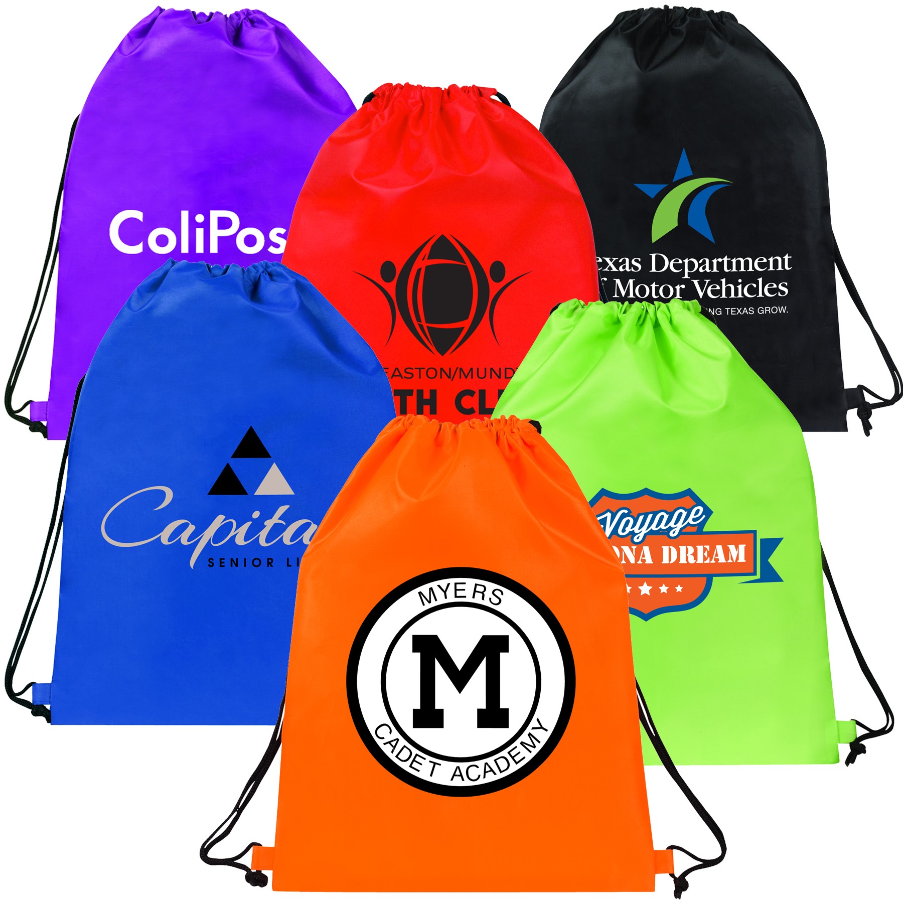 Color Mesh Sport Drawstring Backpack