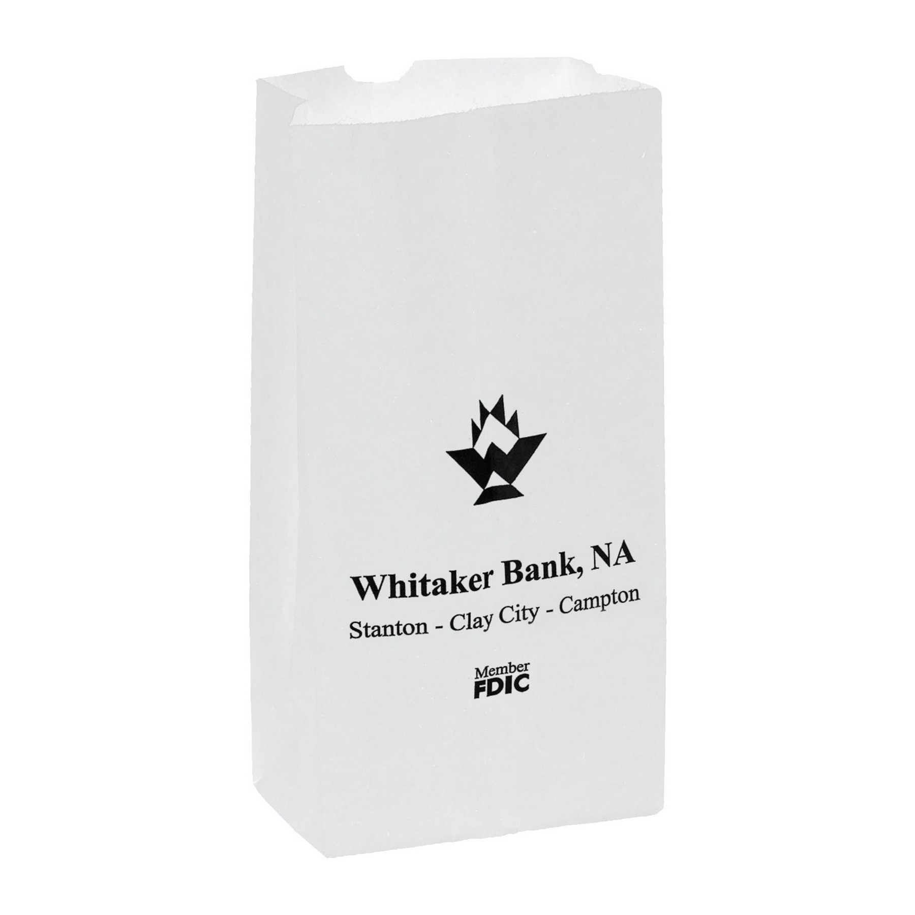 White Kraft Paper Popcorn Bag