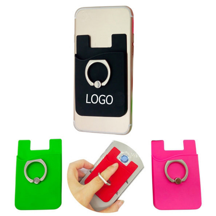 Silicone Wallet Phone Ring Holder