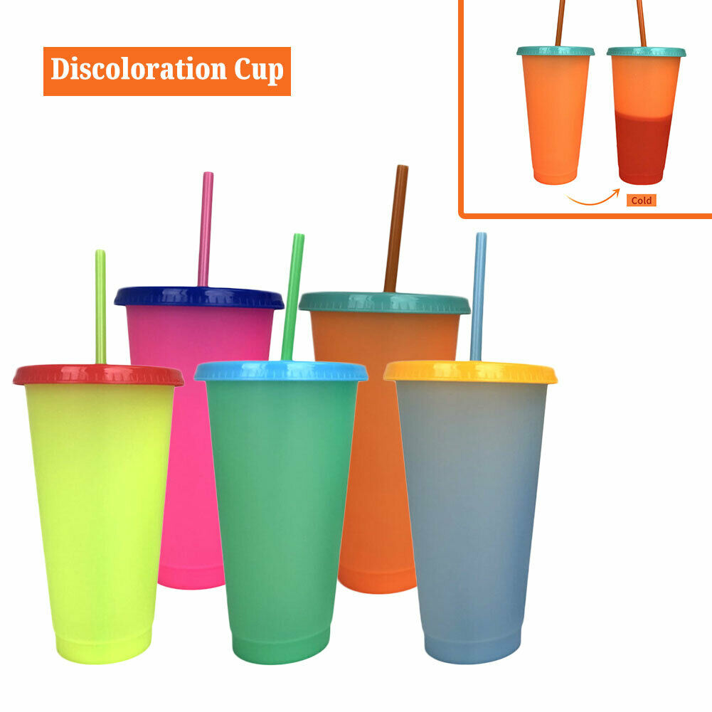 Plastic Cups with Straw 24oz