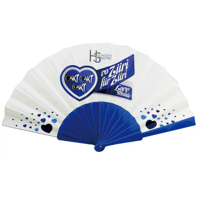 Promotional Advertising Custom Logo Printed Plastic Hand Fan