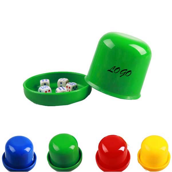 Plastic Dice Cup With Five Pieces Dice