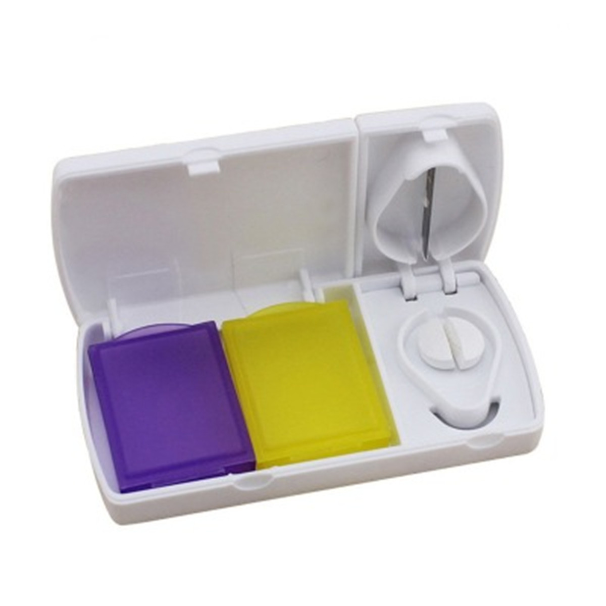 Medicine Pocket Pill Case with Cutter