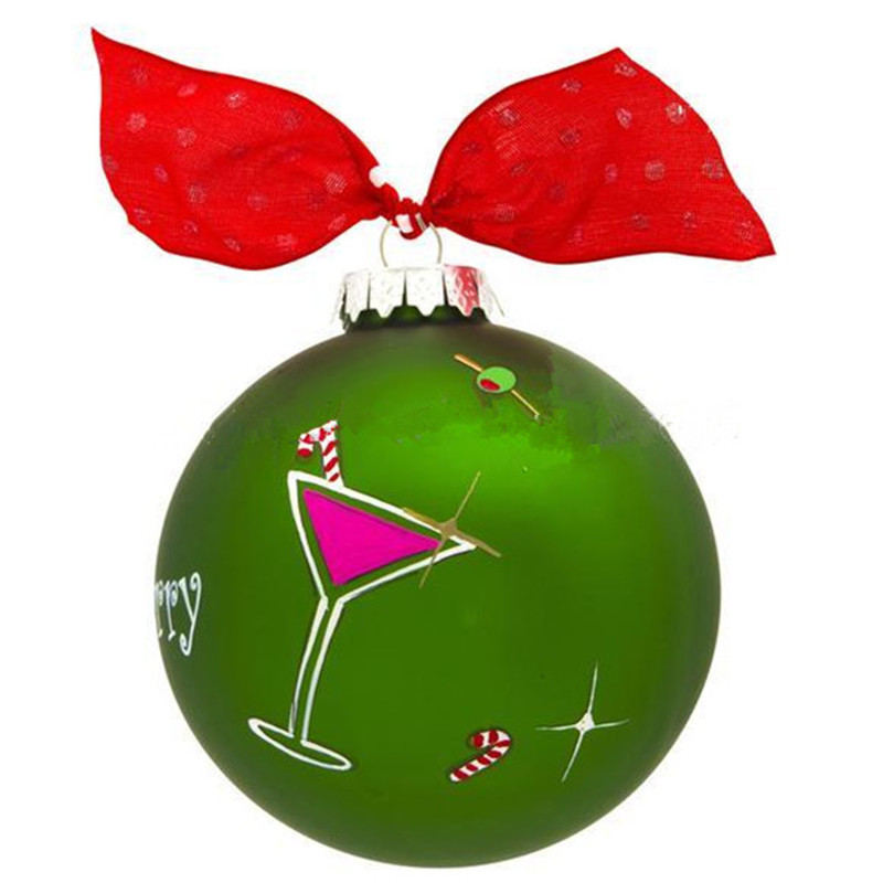 Green Glass Design Christmas Ball