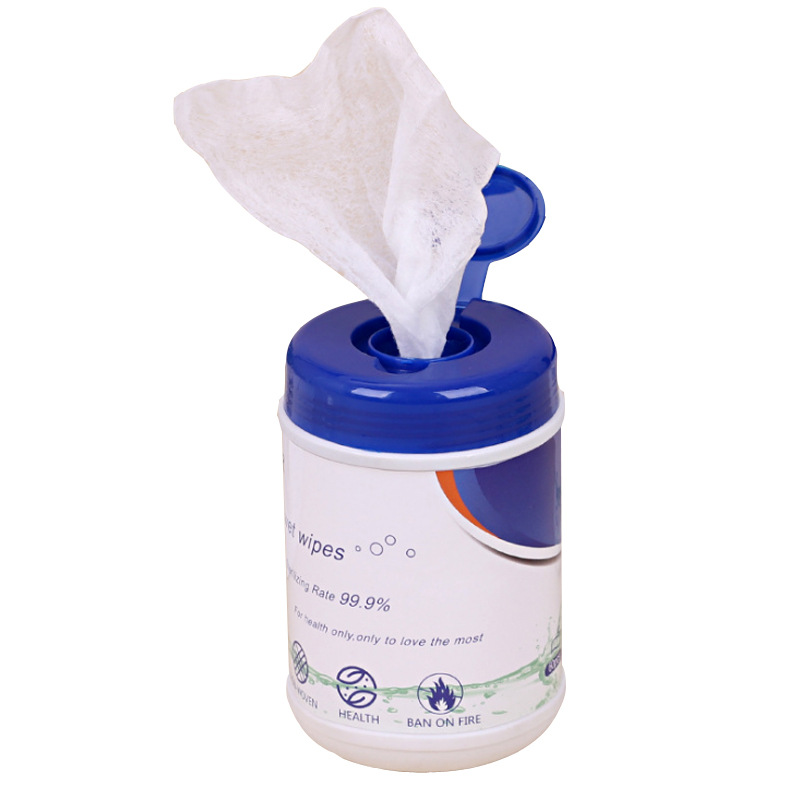 60PCS 75% ALCOHOL WIPES With Caniser